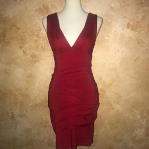 Super sexy Body Central red v-neck bodycon dress